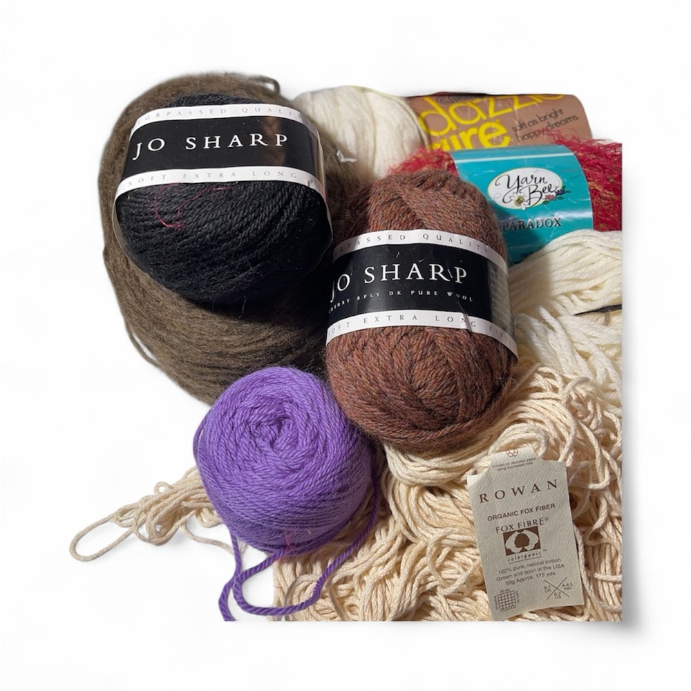 Assorted Yarn Bundle with Knitting Needles - Picture 2 of 3